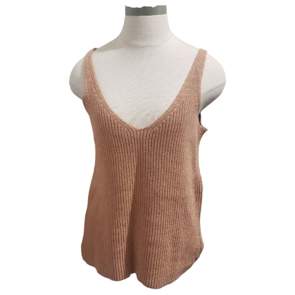 CT1910 The Drop Camel Color Sweater Tank Top S